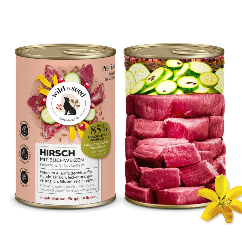 Wild&Seed Nassfutter Hirsch mit Buchweizen