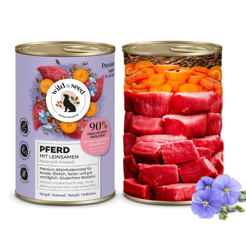 Wild&Seed Nassfutter Pferd mit Leinsamen