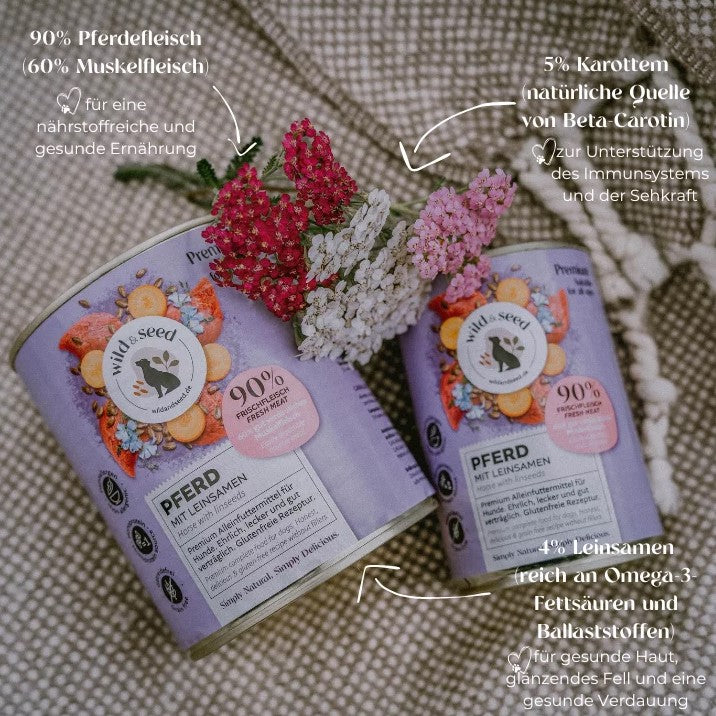 Wild&Seed Nassfutter Pferd mit Leinsamen