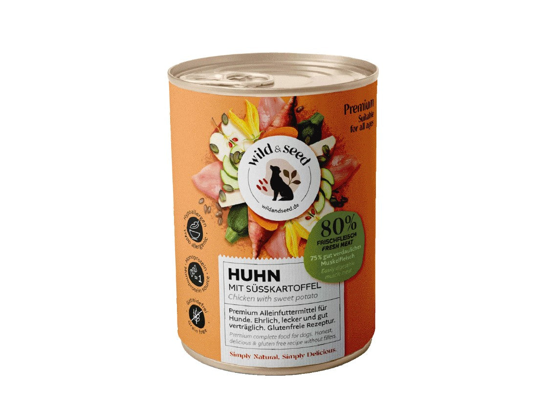 Wild&Seed Nassfutter Huhn mit Süßkartoffel