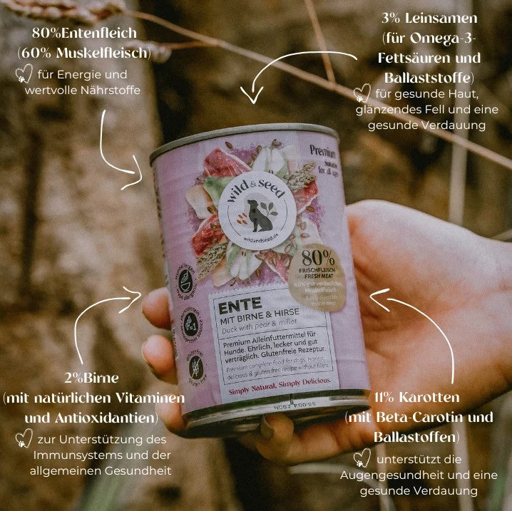 Wild&Seed Nassfutter Ente mit Birne