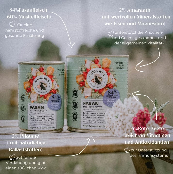 Wild&Seed Nassfutter Fasan mit roter Beete